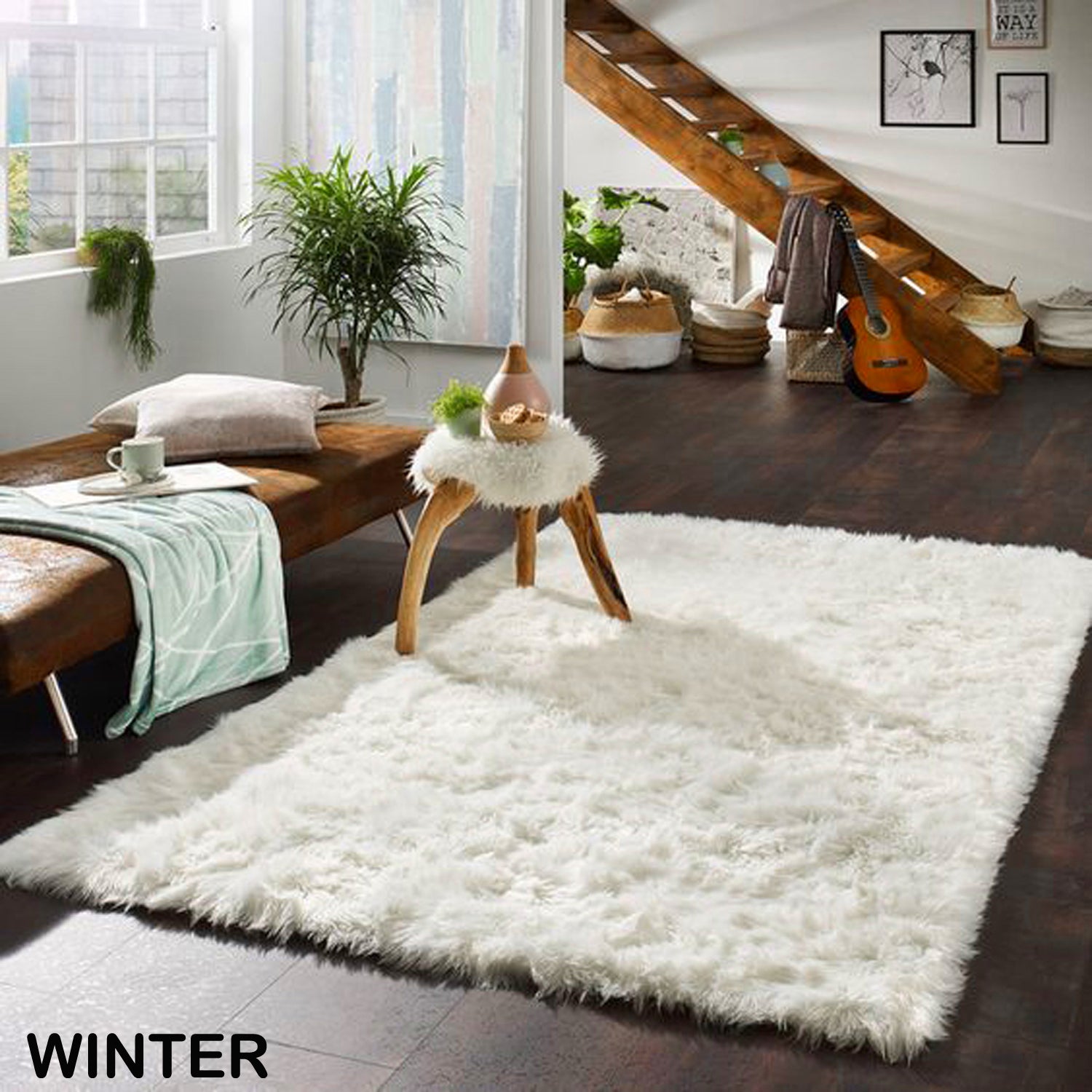 SUPER THICK SQUARE FLOKATI RUG | PLUSH 3.5