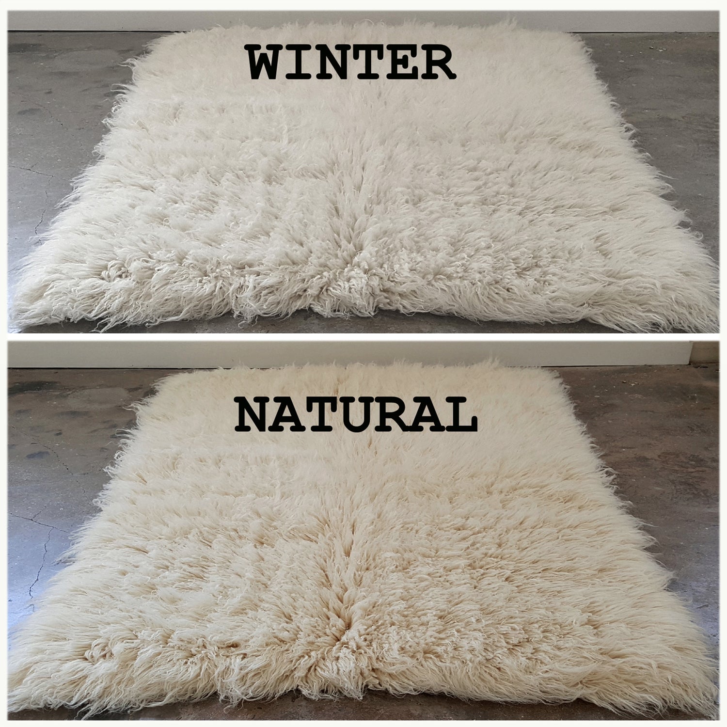 SUPER THICK SQUARE FLOKATI RUG | PLUSH 3.5