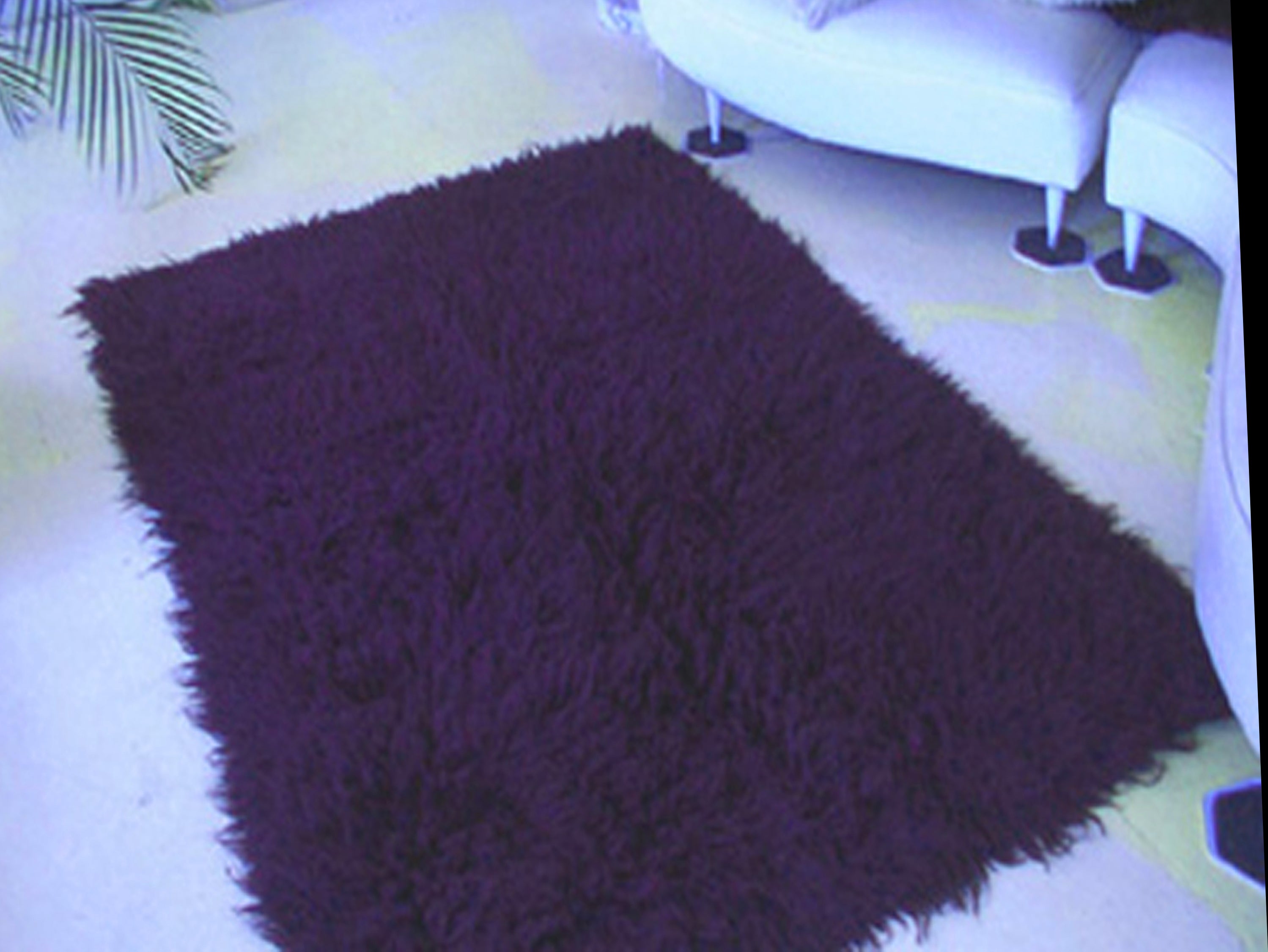 SUPER THICK 6X9 PURE PURPLE FLOKATI RUG | LONG 3.5