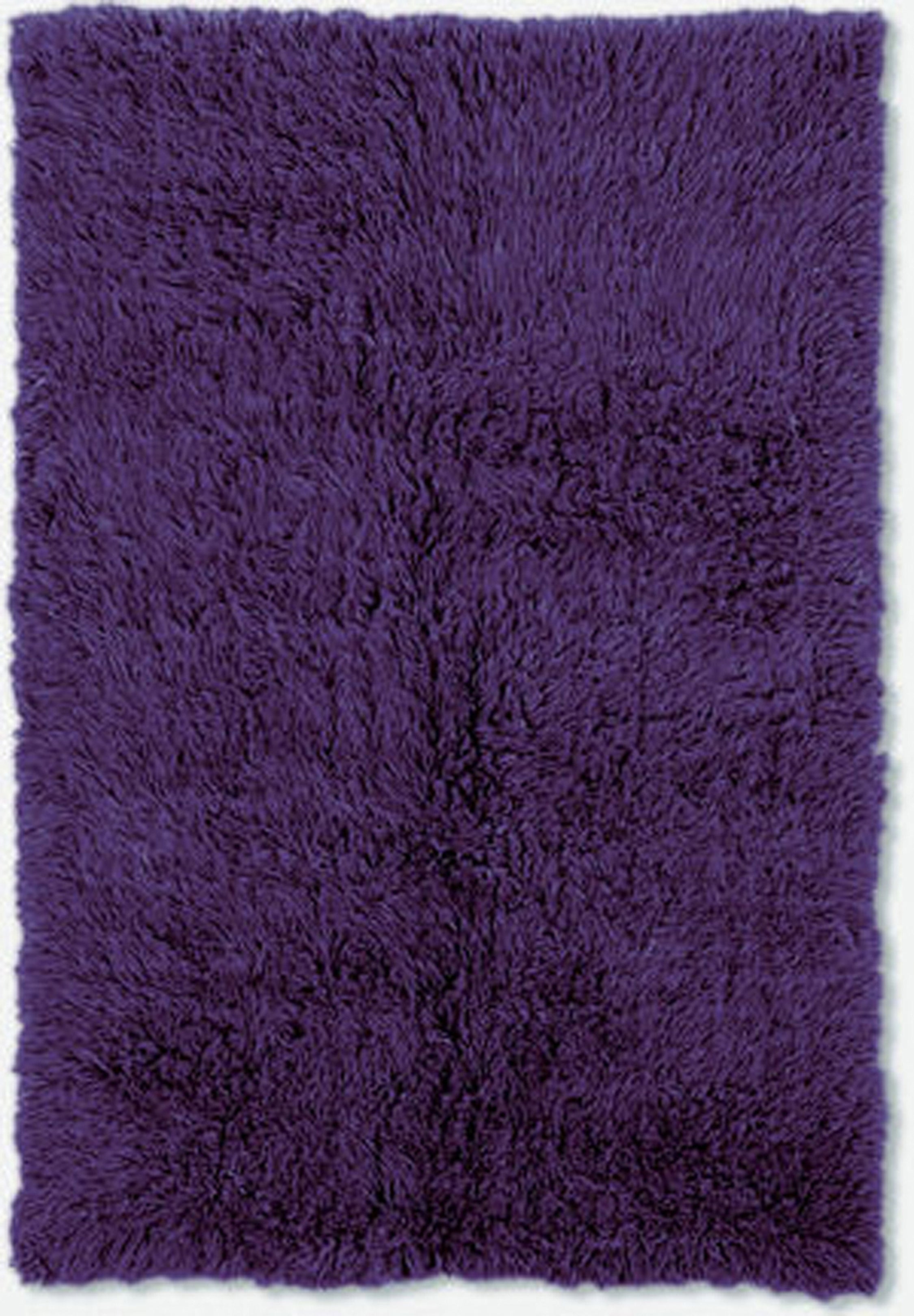 SUPER THICK 6X9 PURE PURPLE FLOKATI RUG | LONG 3.5