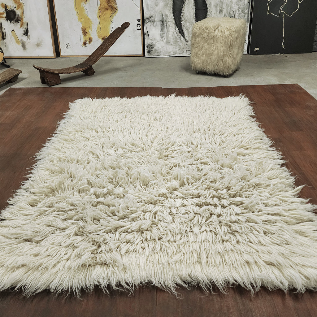 AMAZING 5x7 DESIGNER FLOKATI RUG | THICK 5