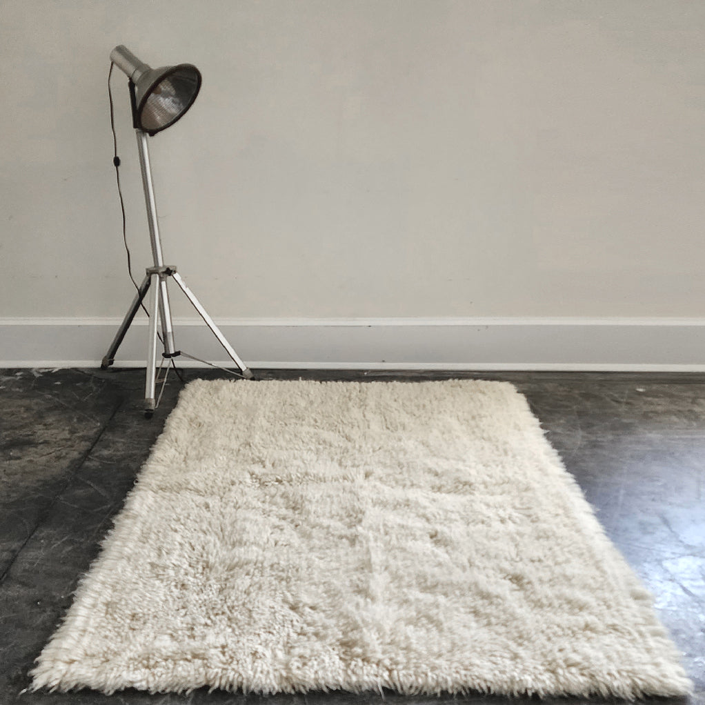 SUPER THICK 3X5 GRAY FLOKATI RUG, THICK 3000gsm WEIGHT