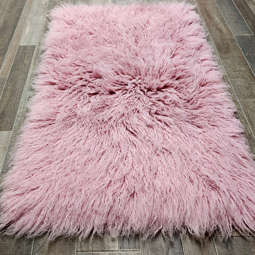 SUPER THICK 3X5 PINK FLOKATI RUG | THICK 3000gsm WEIGHT | LONG 3.5