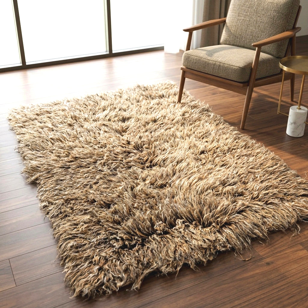 STYLISH 4x6 ULTRA-PLUSH GREEK FLOKATI RUG💥THICK 4