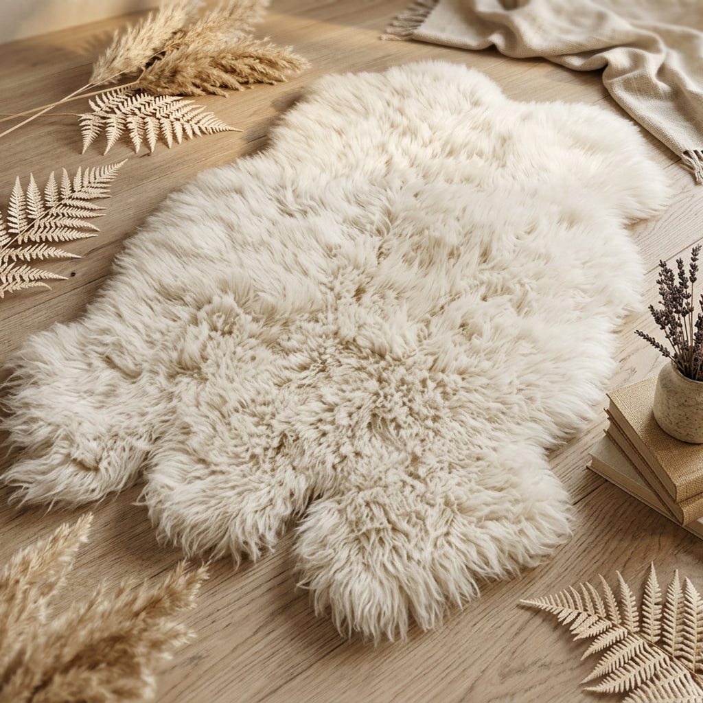 ULTRA SHEEPSKIN FLOKATI RUG💥LONG 4” PILE➡LIKE WALKING ON A CLOUD!