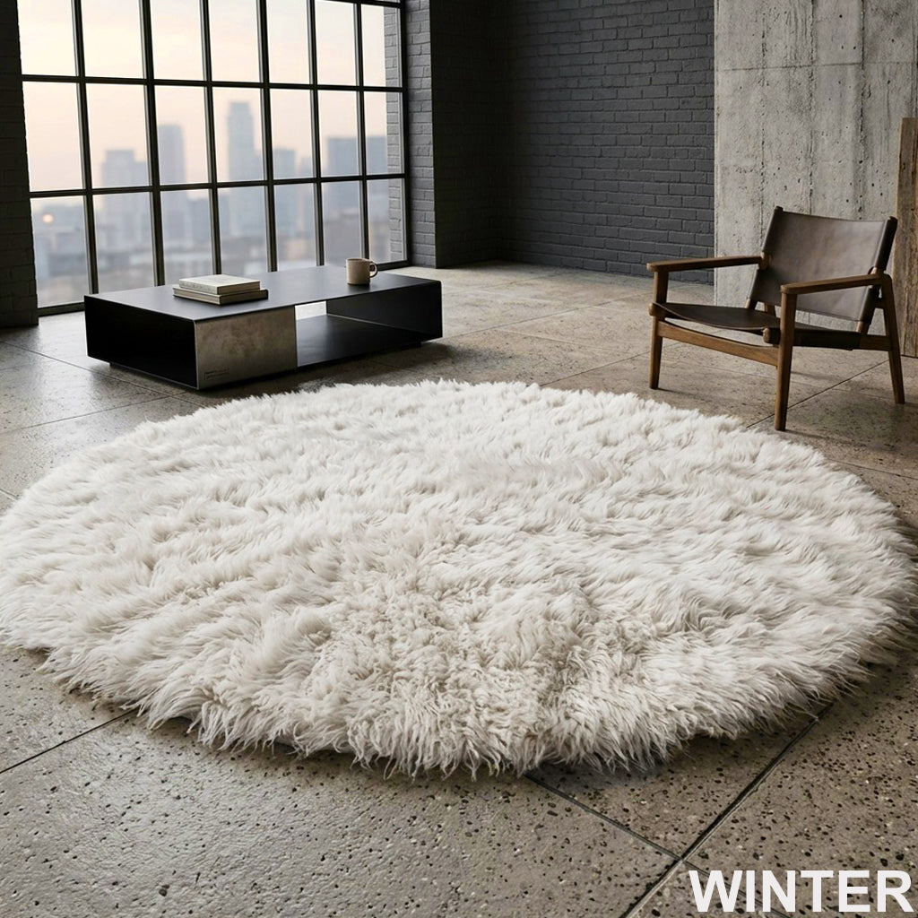THE BEST ROUND FLOKATI MADE💥ULTRA-PLUSH 4” PILE➡LIKE WALKING ON A CLOUD!