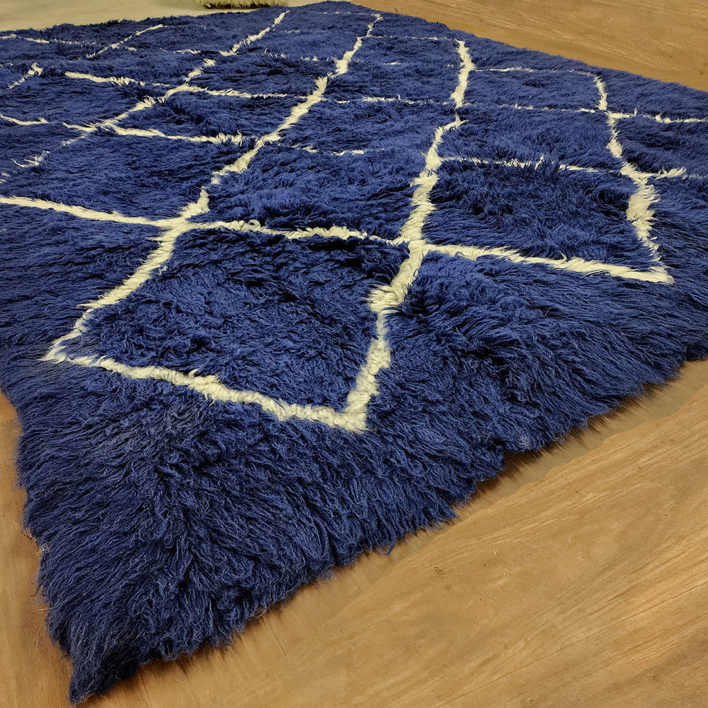 LAST ONE! STUNNING 7x10 DESIGNER FLOKATI RUG | THICK 4