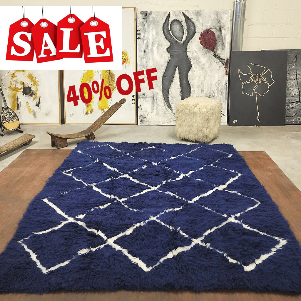 LAST ONE! STUNNING 7x10 DESIGNER FLOKATI RUG | THICK 4