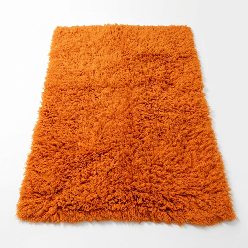 STYLISH RETRO ORANGE FLOKATI RUG💥THICK 3.5