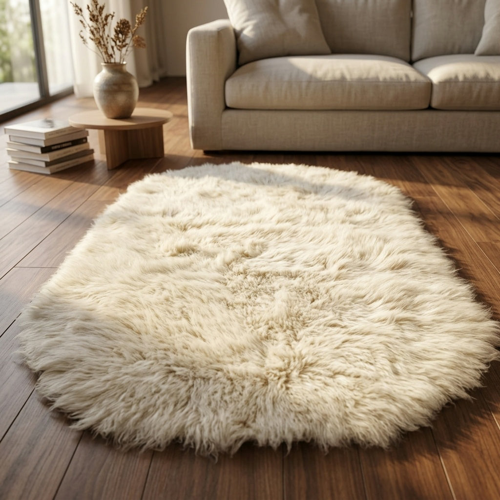 BEAUTIFUL 5x7 OVAL FLOKATI RUG💥THICK 3.5