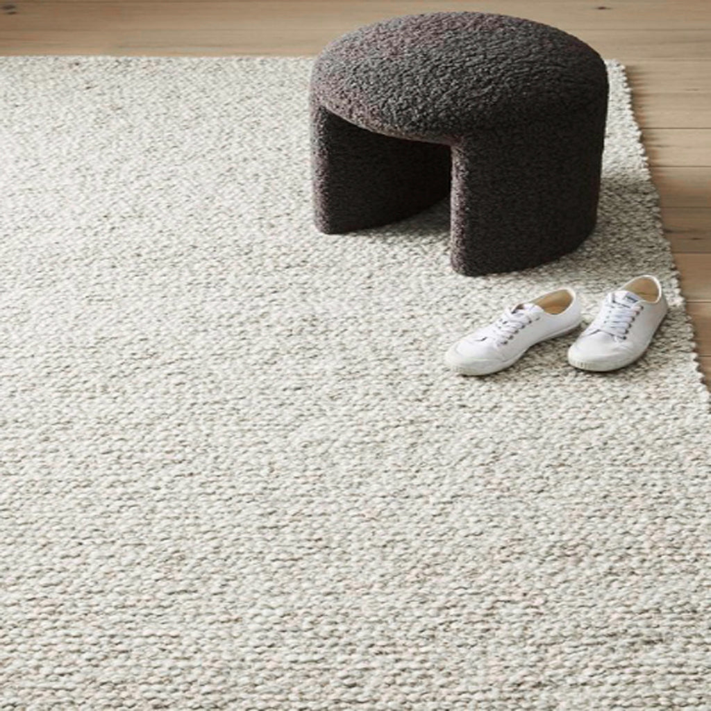 STYLISH KNOTTED WOOL AREA RUG | FLAT WEAVE | 100% ORGANIC WOOL