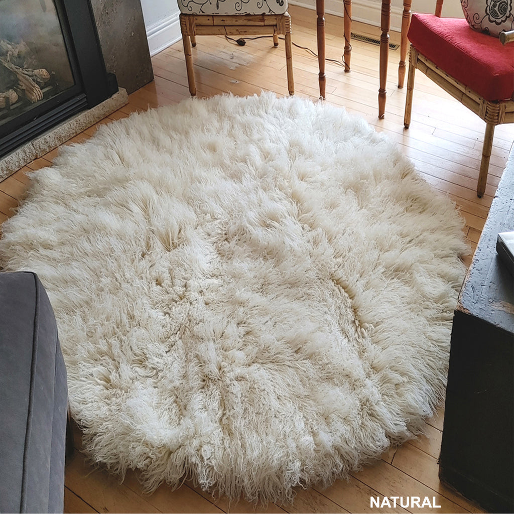 THE BEST ROUND FLOKATI MADE💥ULTRA-PLUSH 4” PILE➡LIKE WALKING ON A CLOUD!