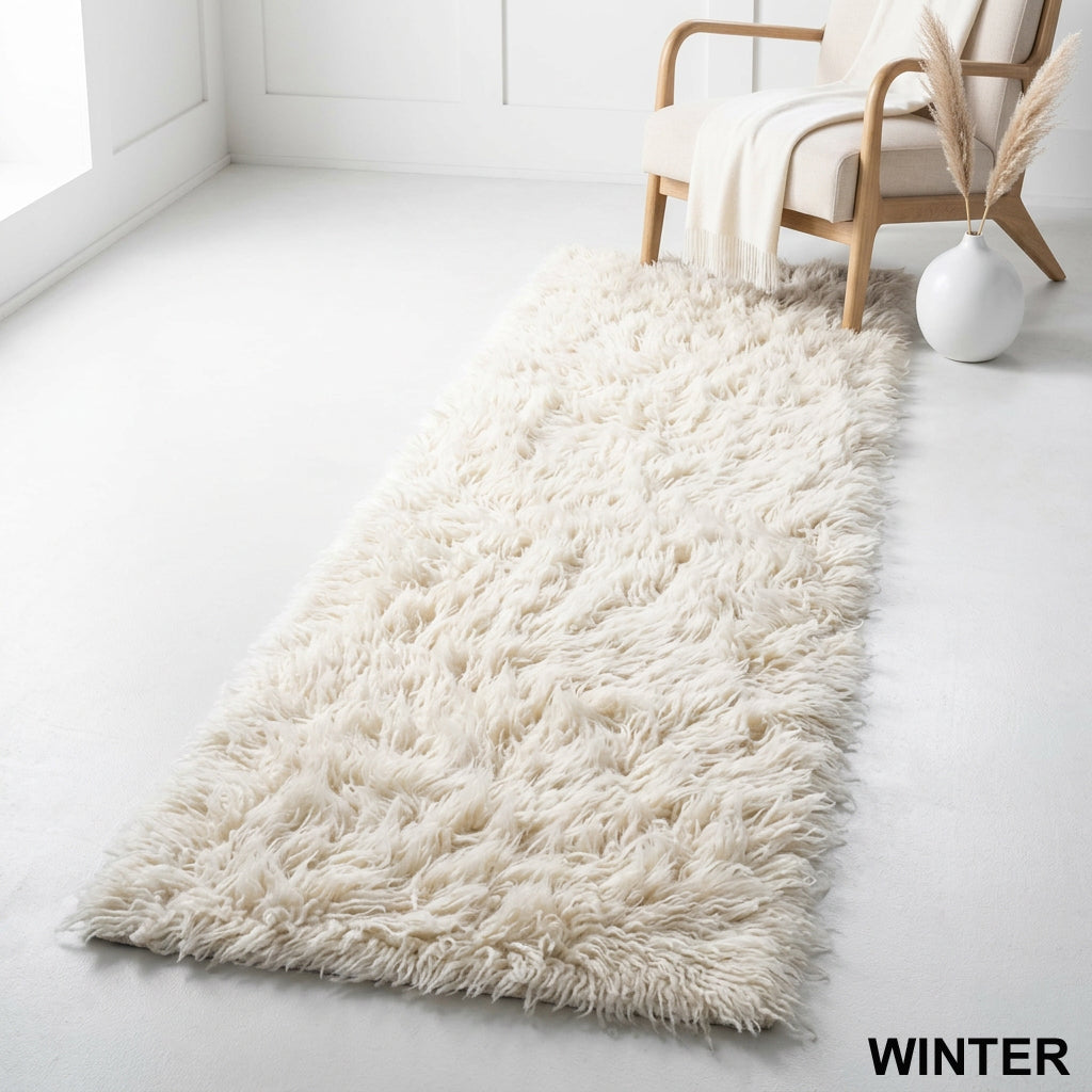 SHAGGY FLOKATI WOOL RUNNERS | LOW PROFILE 3” PILE | 2000 GRAM WEIGHT
