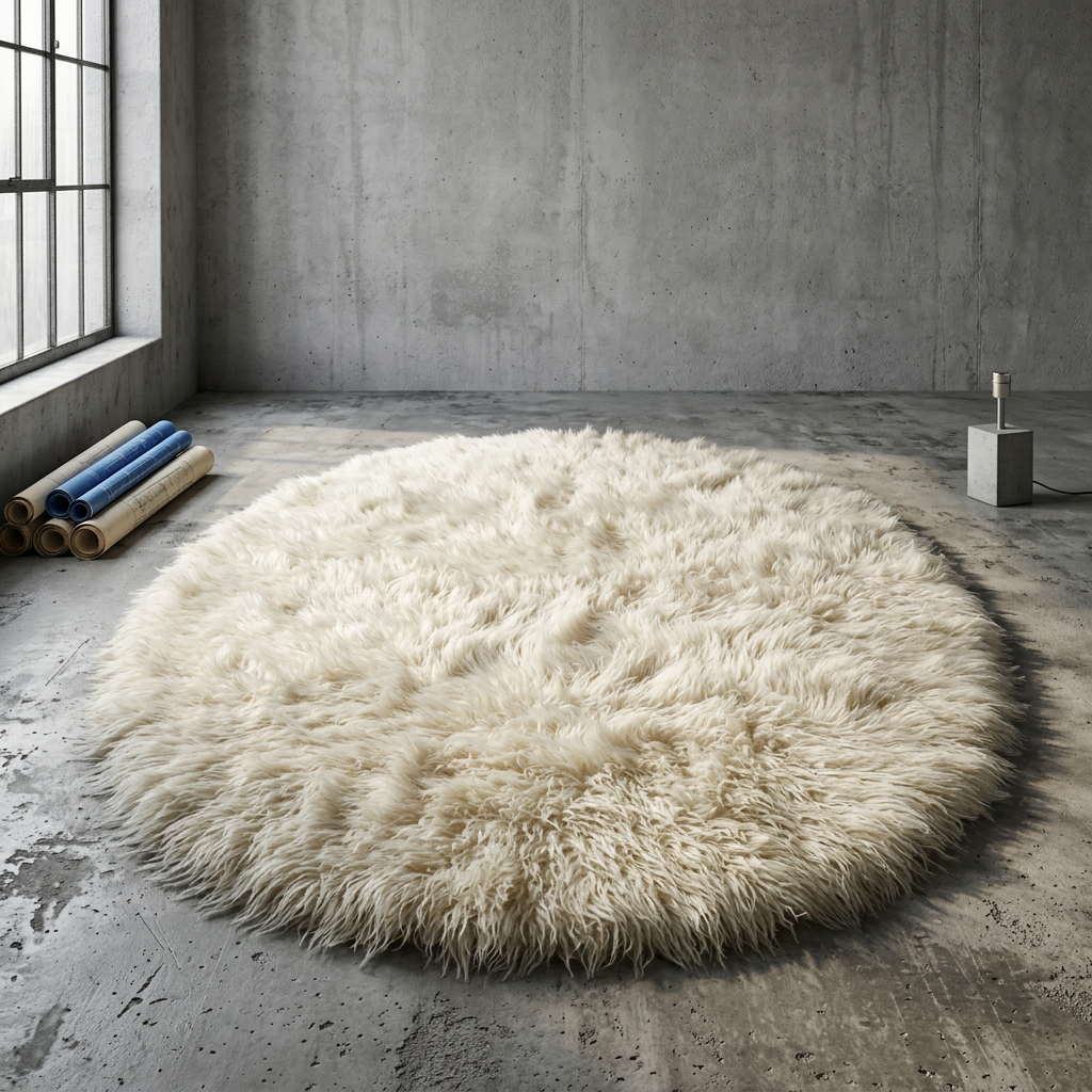 BEAUTIFUL 5x7 OVAL FLOKATI RUG | THICK 3.5