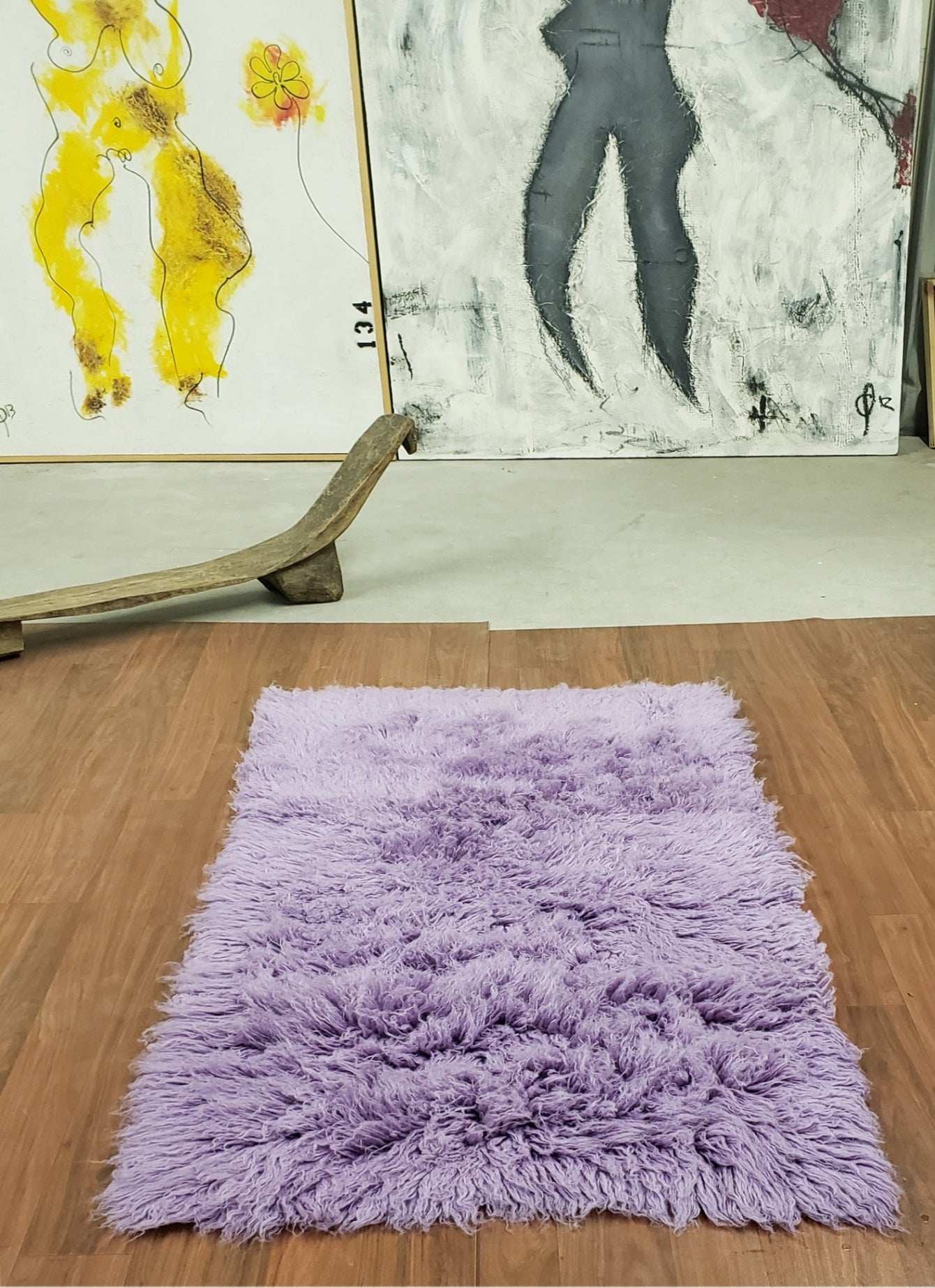 SUPER PLUSH LAVENDER FLOKATI RUG💥THICK 3000 GRAM WEIGHT💥LONG 3.5
