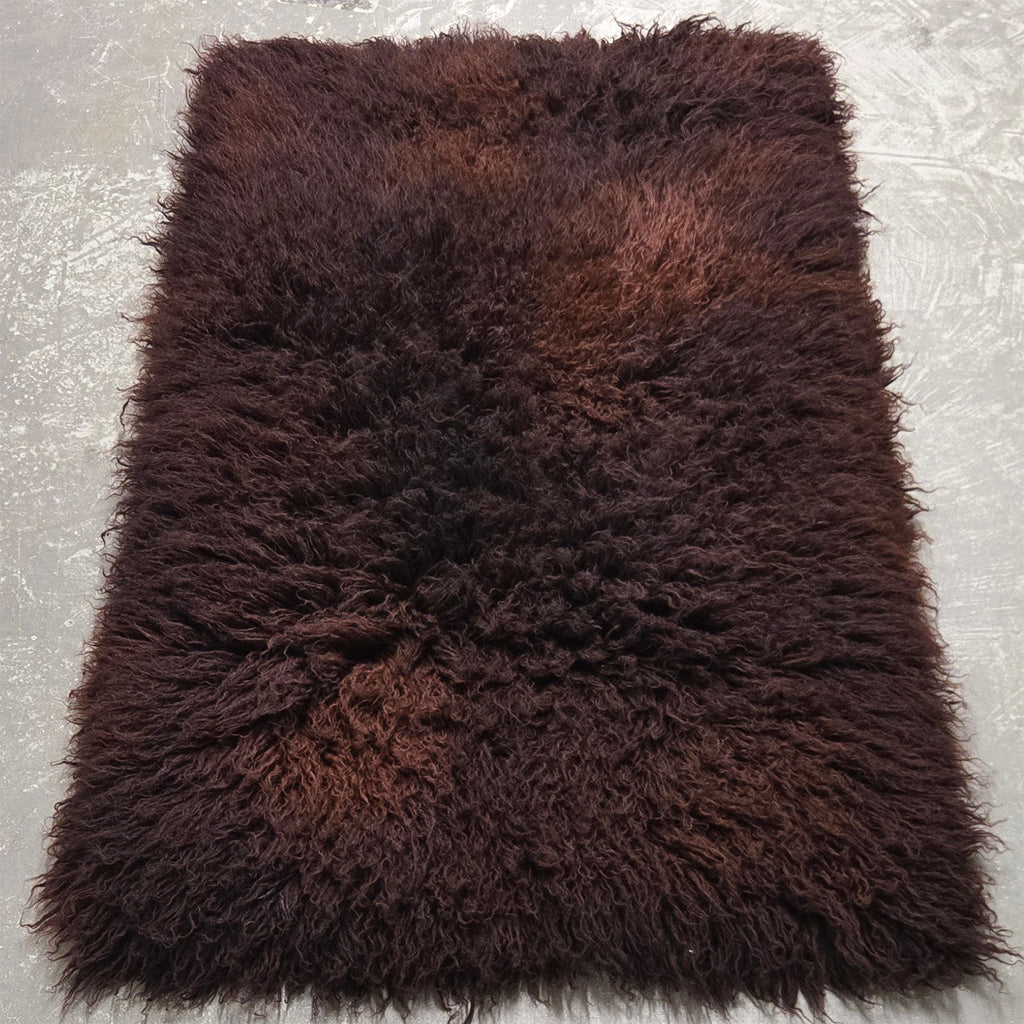 ULTRA-PLUSH DEEP RED SWIRLED FLOKATI RUG |  THICK 4
