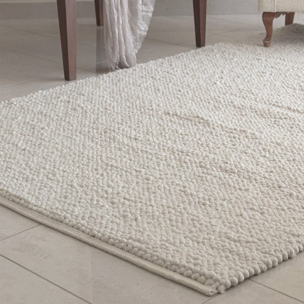 STYLISH KNOTTED WOOL AREA RUG | FLAT WEAVE | 100% ORGANIC WOOL